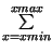 $ \sum\limits_{x=xmin}^{xmax}$