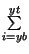 $ \sum\limits_{i=yb}^{yt}$